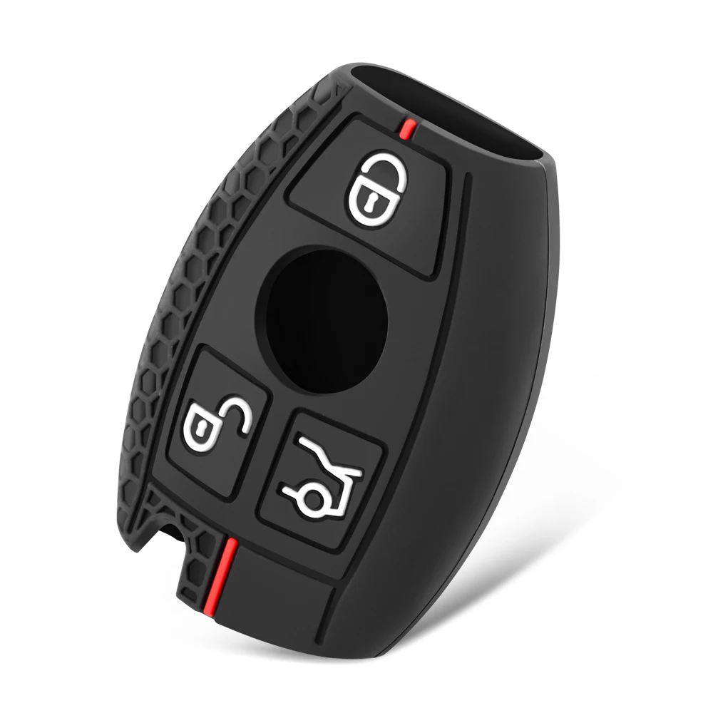 Silicone Car Remote Key Fob Case 2/3 Buttons Cover For Mercedes benz CLS CLA GL R SLK AMG A B C S Protective Shell