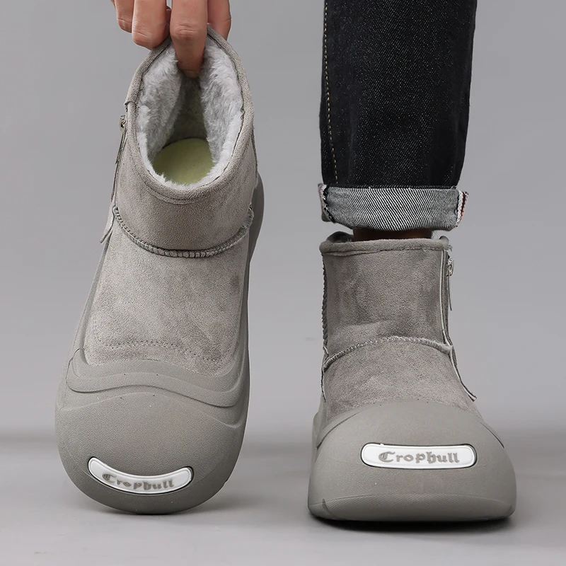 Winter Couple-style Outdoor Snow Boots, Anti-slip and Wear-resistant Thick-soled Cotton Boots, Padded and Warm Short Boots