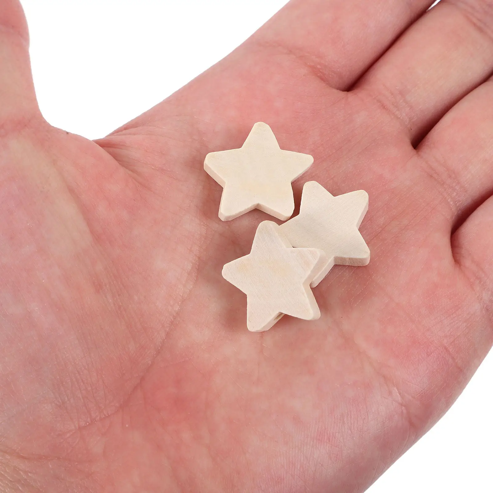 DIY Craft Halloween Christmas Wooden Jewelry Beads Wooden Necklace Beads Neutral Color Beads Unfinished Wooden Beads 100Pcs