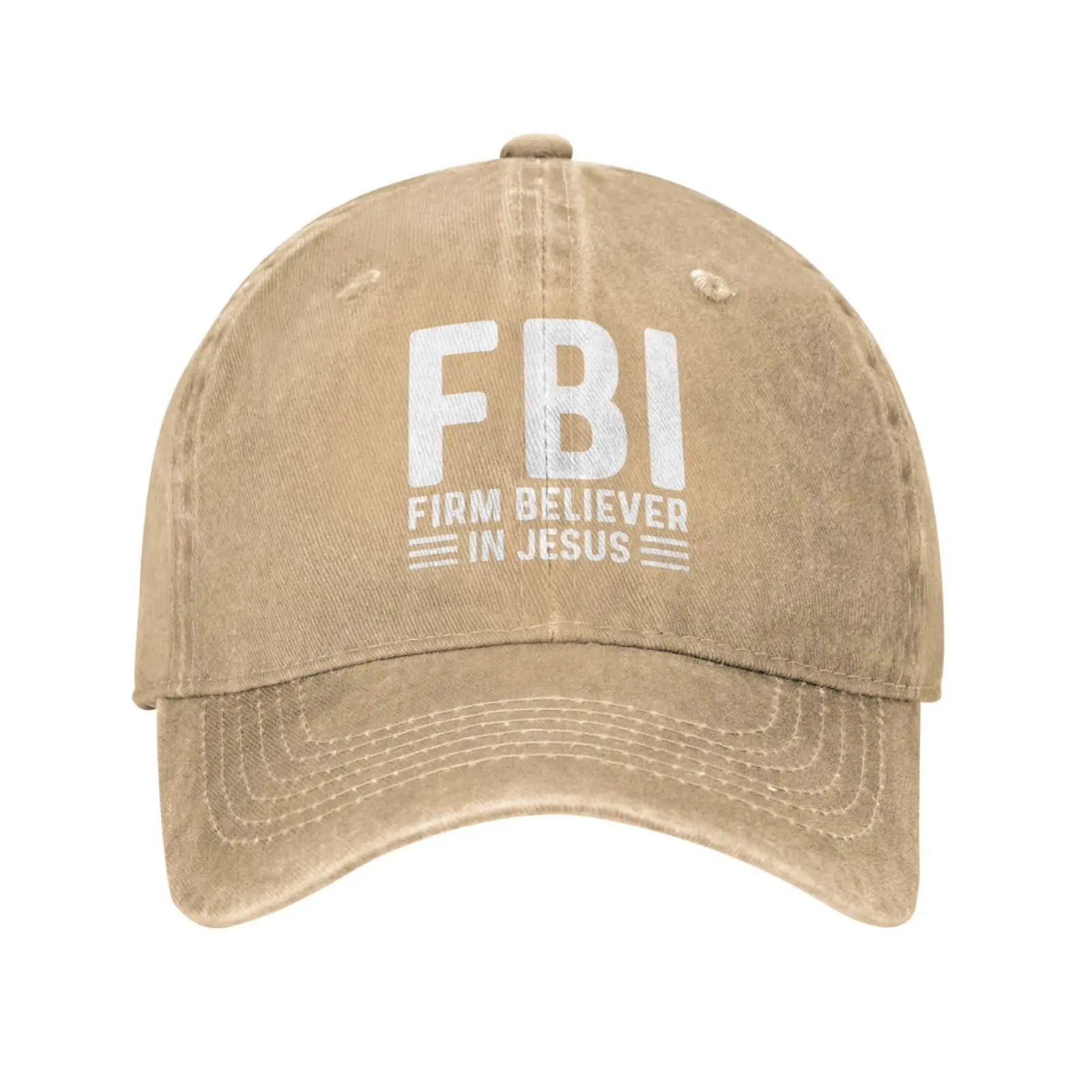 

FBI Firm Believer in Jesus Cap for Men Dad Hats Funny Hats Natural