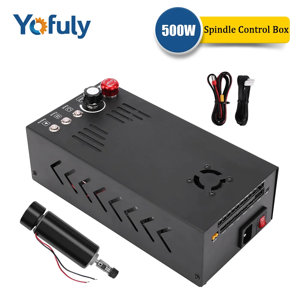 Yofuly 500W Spindle Integrated Control Box with USB Port CNC Offline Control Box Tools for CNC Engraving Milling Machine