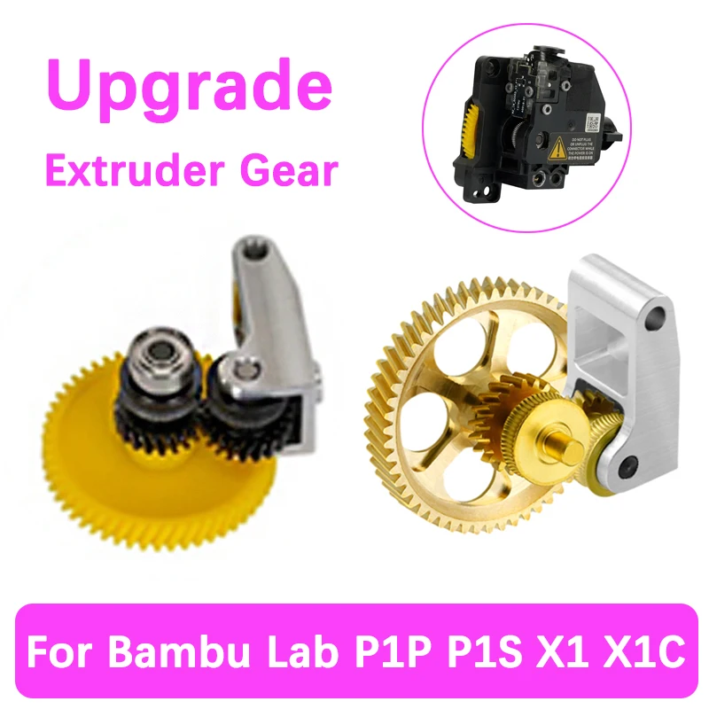 

Для Bambu Lab P1P X1 обновленная шестерня экструдера в сборе 3D-принтер никелирование износостойкие шестерни P1S X1 из углеродистой закаленной стали