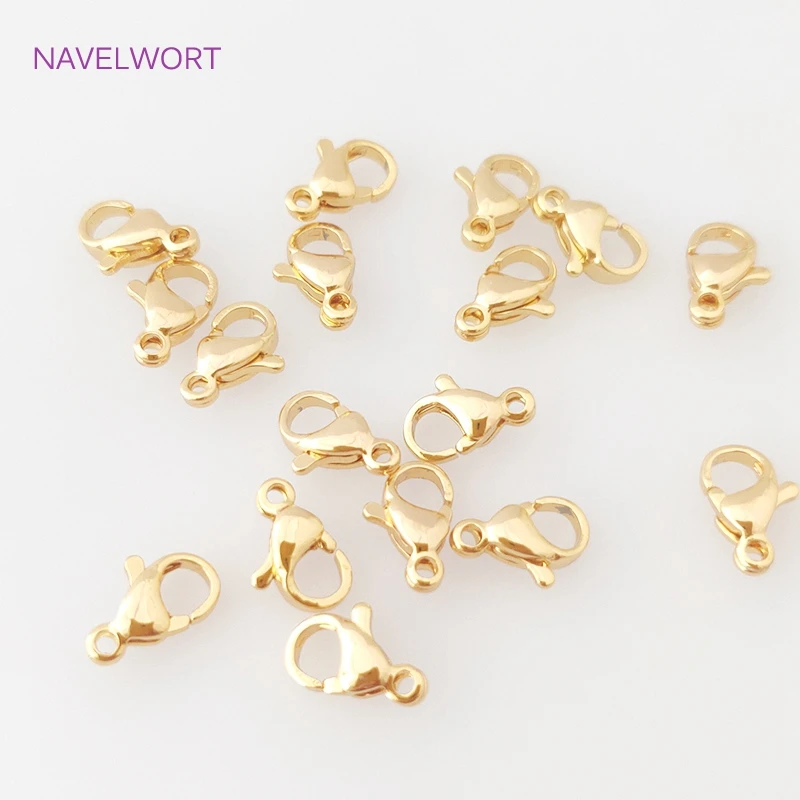 

Real gold plated Brass Material 10mm Lobster Clasps Wholesale, 7cm Extension Chain For Bracelet Necklace DIY Jewellery Part