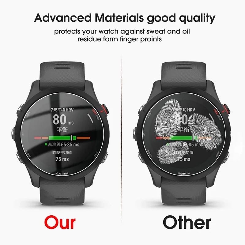 Tempered Glass on Garmin Forerunner 255 255s 165 55 45 245 235 645 735 735XT 935 945 955 Smart Watch Film Screen Protector