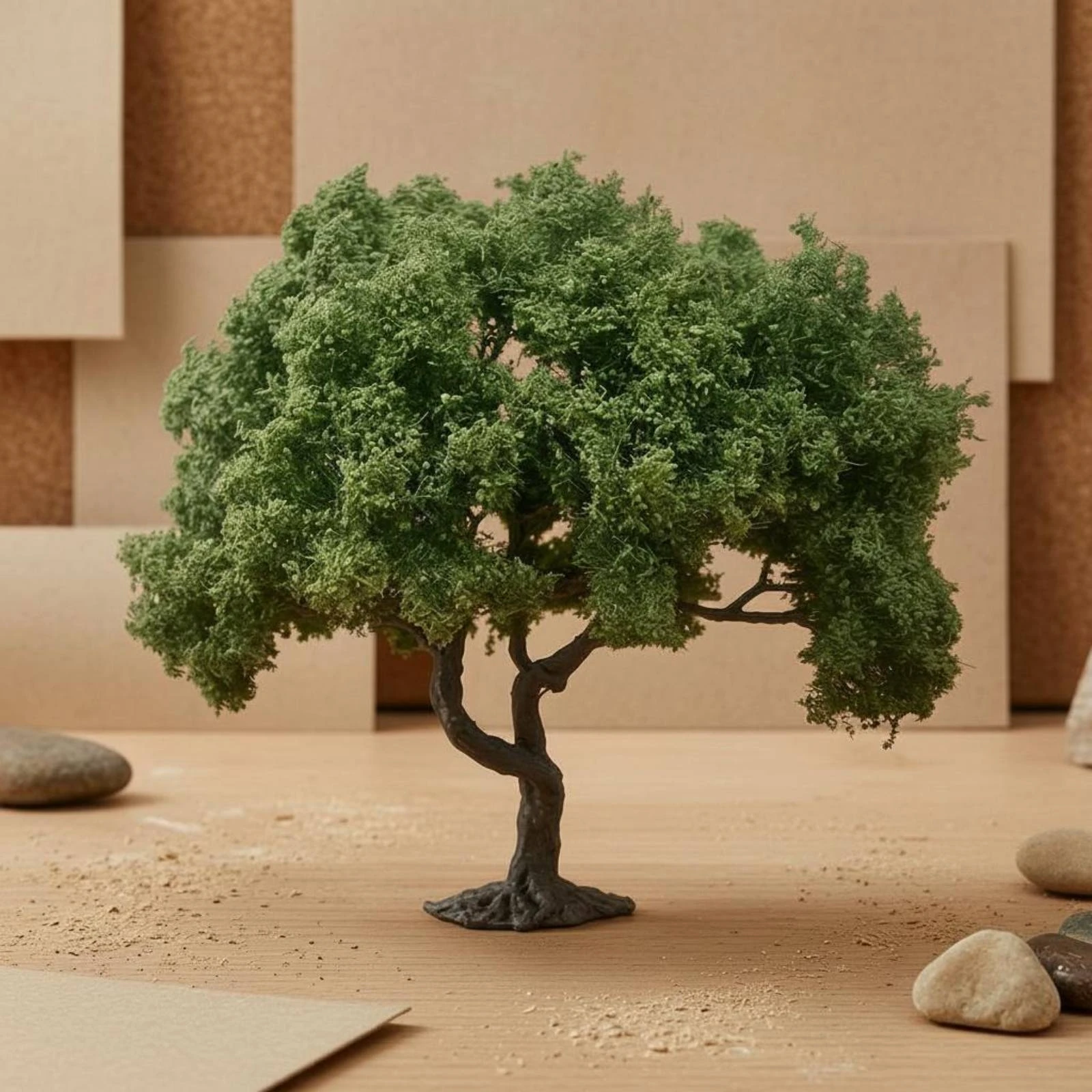 

Miniature Tree Green Foliage Miniature Scene Tree Decor Scenic Decorative for Crafting