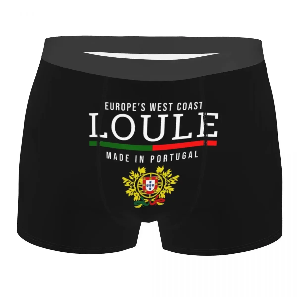 Loule Portugal Flag Men's Underwear Boxer Briefs Shorts Panties Novelty Breathable Underpants for Male S-XXL