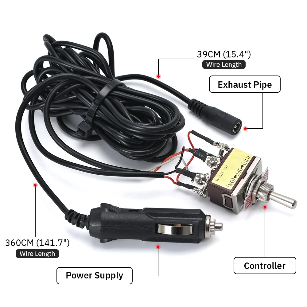 Commutateur manuel universel de commande pour le silencieux accédé Valve électrique Système découpé Kit de tuyau de décharge JR-GJ030