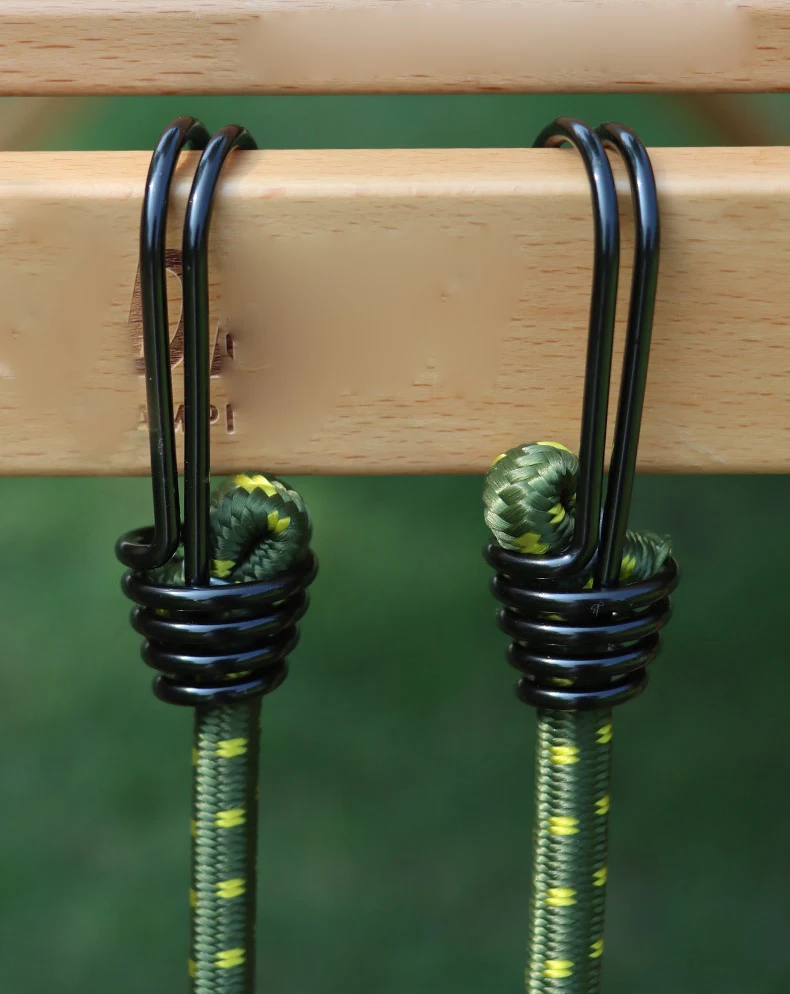 3pcs/Sets Reuse Outdoor Binding Rope 8mmThick Elastic Hook Tent Rope High Elasticity Camping Luggage Bundling Rope Length 60cm