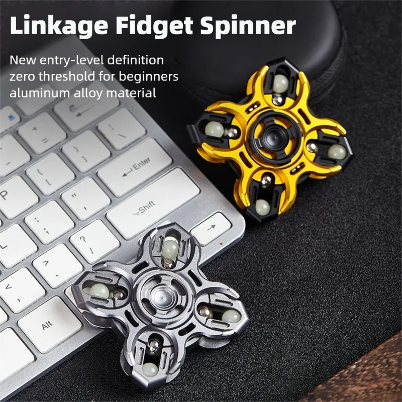 Creative Alloy Mech Fidget Toys Hand Spinner Antistress Adult Sensory Toys Linkage Fidget Spinners Gyro Stress Relief Toys Gifts
