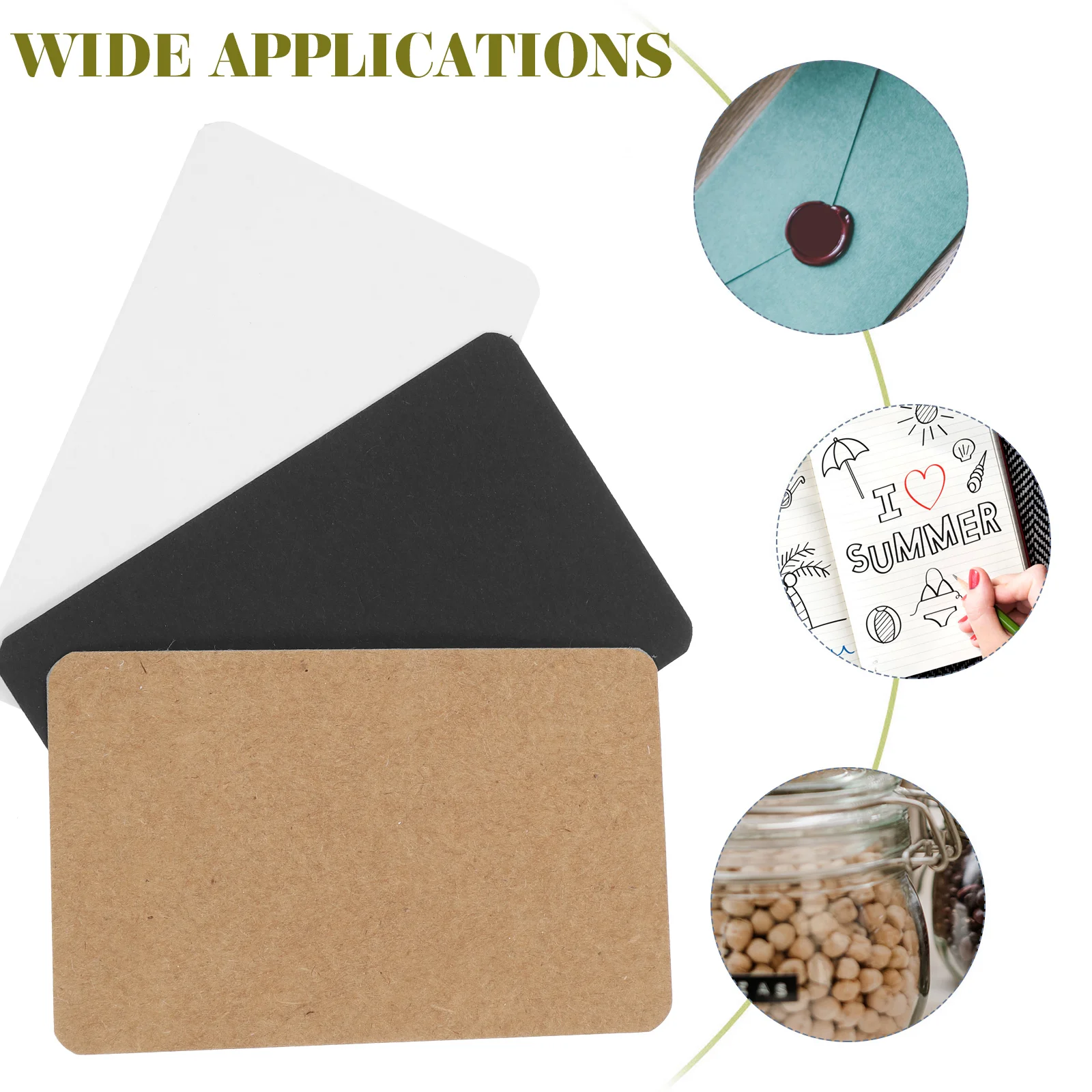 

300 Pcs Message Cards Empty Greeting Supplies Double sided DIY Blank Postcards Paper Business Postcards Lightweight