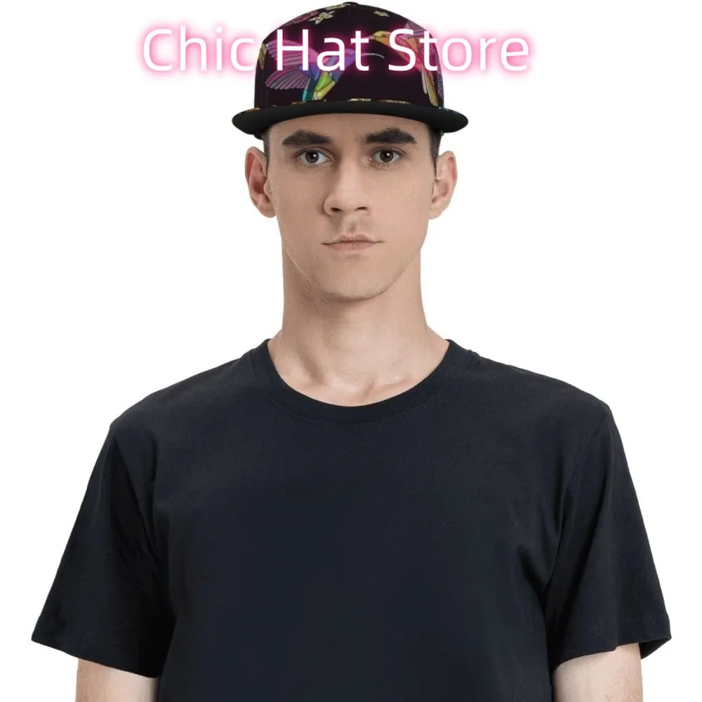 قبعة مسطحة قابلة للتعديل للرجال والنساء، قبعة بيسبول هيب هوب - عباد الشمس، زهرة الذرة الخشخاش #5