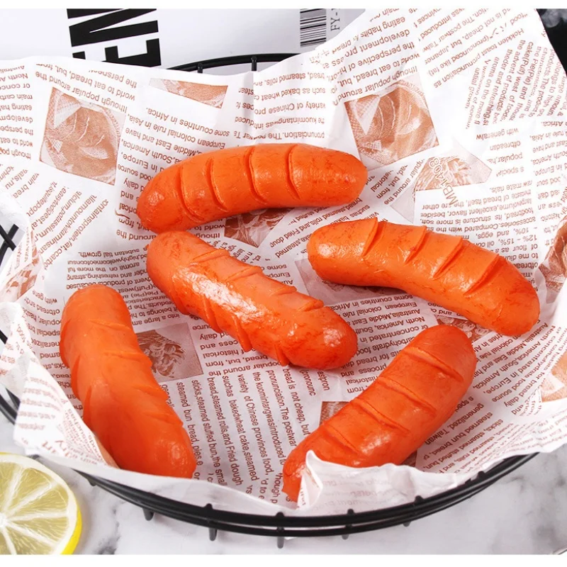 Simulation Hot Dog Sausage Model Fake Food Kitchen Props Burger Shop Snack Showcase Children's Toys Home Decor