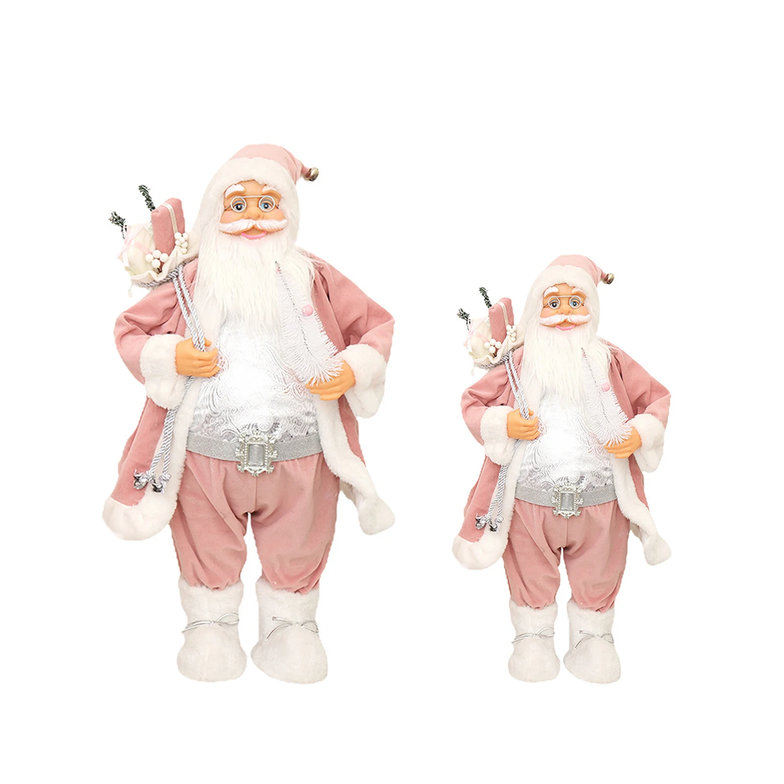 Boneka Santa Claus manusia salju ornamen Natal mewah untuk perlengkapan dekorasi pesta Festival rumah