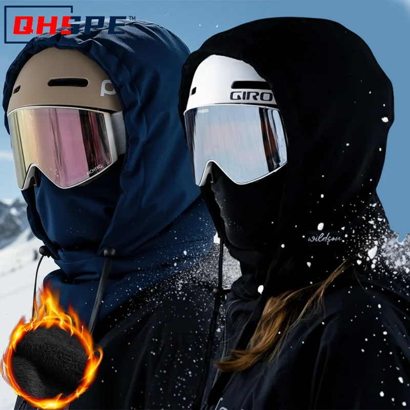 2025 الشتاء ثلاثة في واحد الصوف رشاقته قبعة للرجال النساء سميكة في الهواء الطلق الدراجات التزلج حماية Coldproof أسفل إبقاء قبعة تدفئة #1