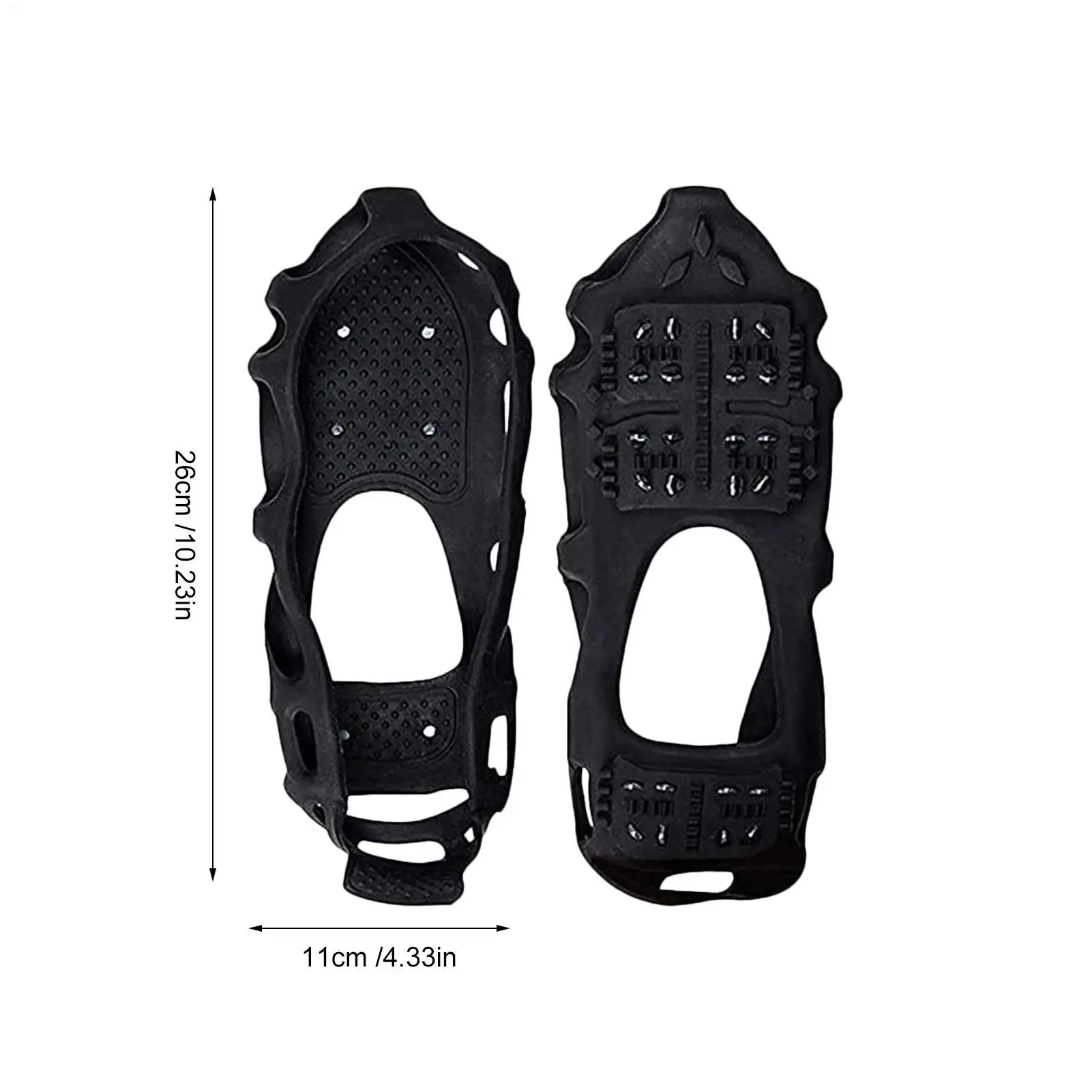 24 سن الأشرطة TPE الثلوج المرابط المضادة للانزلاق أغطية الحذاء الصيد تسلق والعتاد الجليد والثلج المضادة للانزلاق الأحذية المسامير الشتاء المشي لمسافات طويلة #6