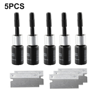 5PCS 3ml Automotive Glass Repair Fluid Car Windshield Resin Crack Tool Kit Amino-acrylate Liquid +25 Cure Strips +5 Sleeves