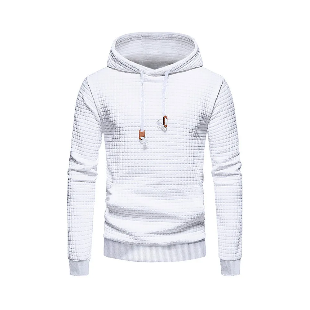 Sudadera con capucha de manga larga para hombre, suéter informal de gran tamaño, cálido, de Color sólido, para gimnasio, regalo, novedad, primavera y otoño