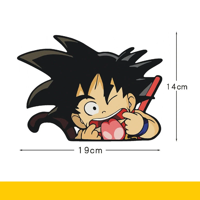 Personality Dragon Ball Car Stickers Anime Goku Sticker Waterproof Sunscreen Laptop Window Trunk Sticker Children\'s Toys Gifts