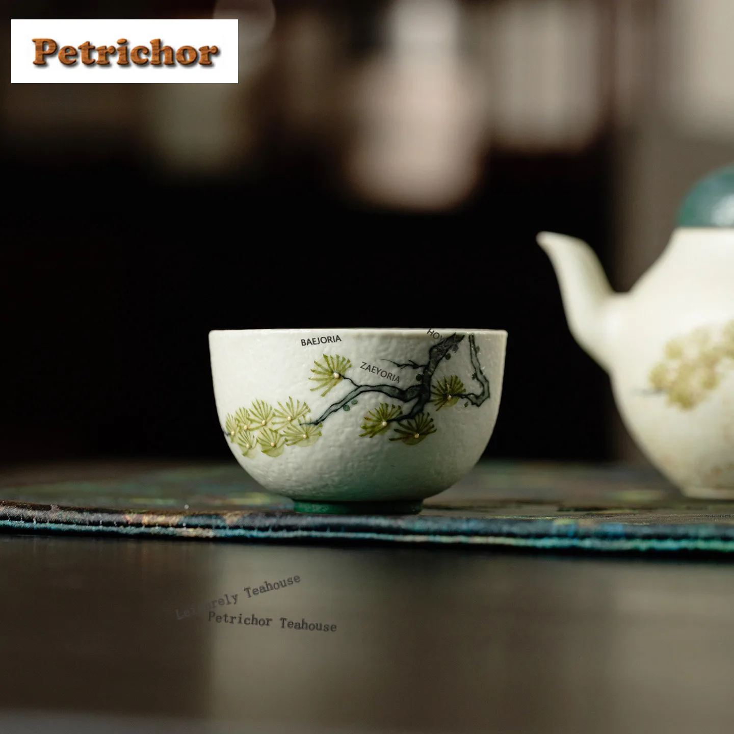40ml Handbemalte Kiefernholz-Teetasse Ästhetische Teeschale Einzelne Tassen Tee-Verkostungs- und Dufttasse Chazhan Meistertassen Chinesisches Tee-Set Handwerk