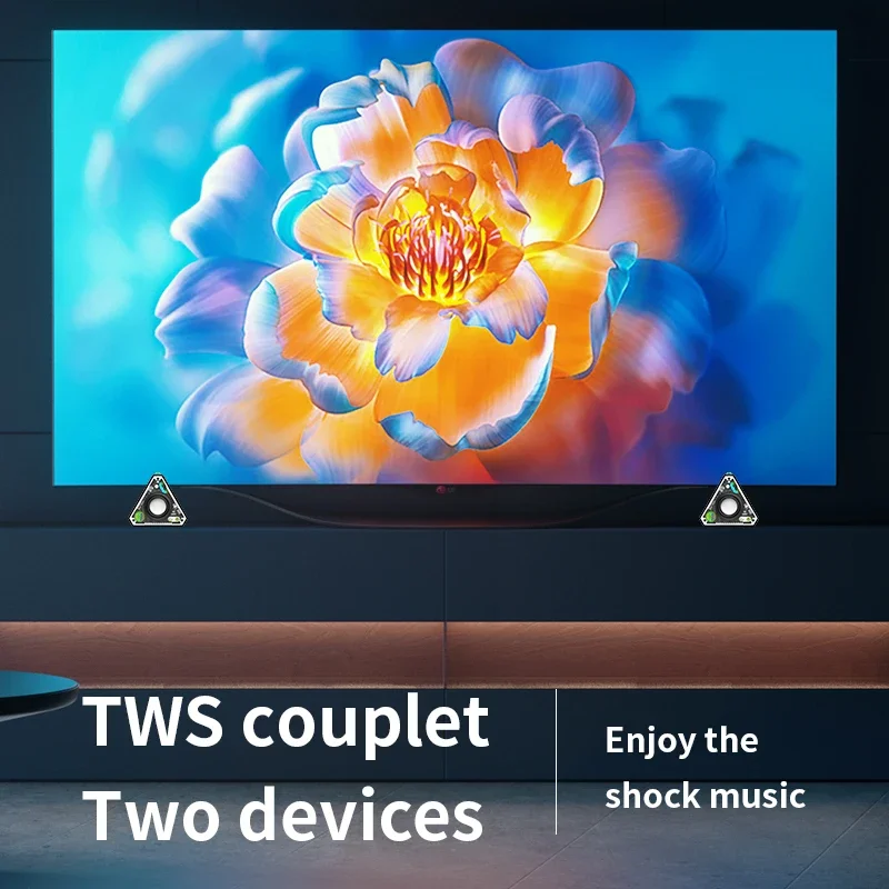 V2 Mini Atmosphere Night Lights For Wireless Bluetooth Speaker Subwoofer HiFi Surround Sound Outdoor Home Portable Music Player