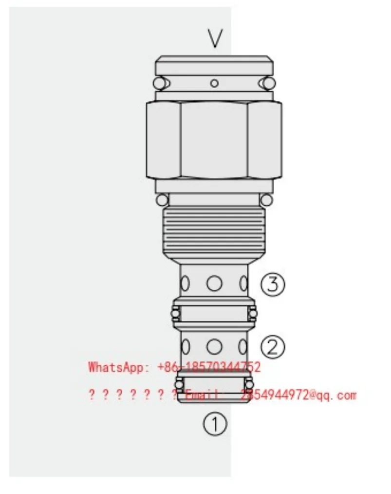 2026     PD10-34 Two-way Hydraulic Control Directional Valve Normally Closed External Oil Drain Threaded Cartridge Valve