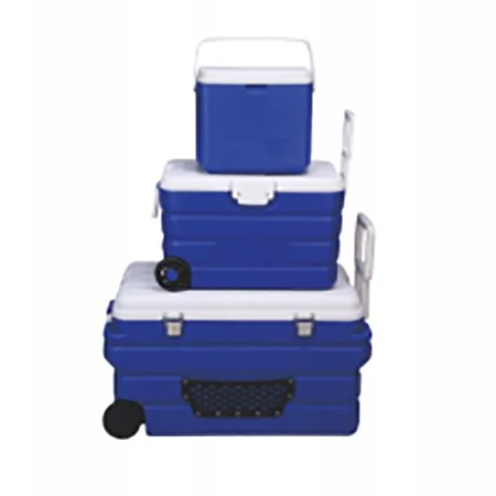 Best Quality Portable Plastic  Carrier Medical Transport Cooler Box with Wheels and Handles