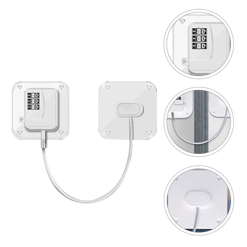 White Plastic Coded Combination Lock for Refrigerator, Cabinet, Drawer, Window & Door Security