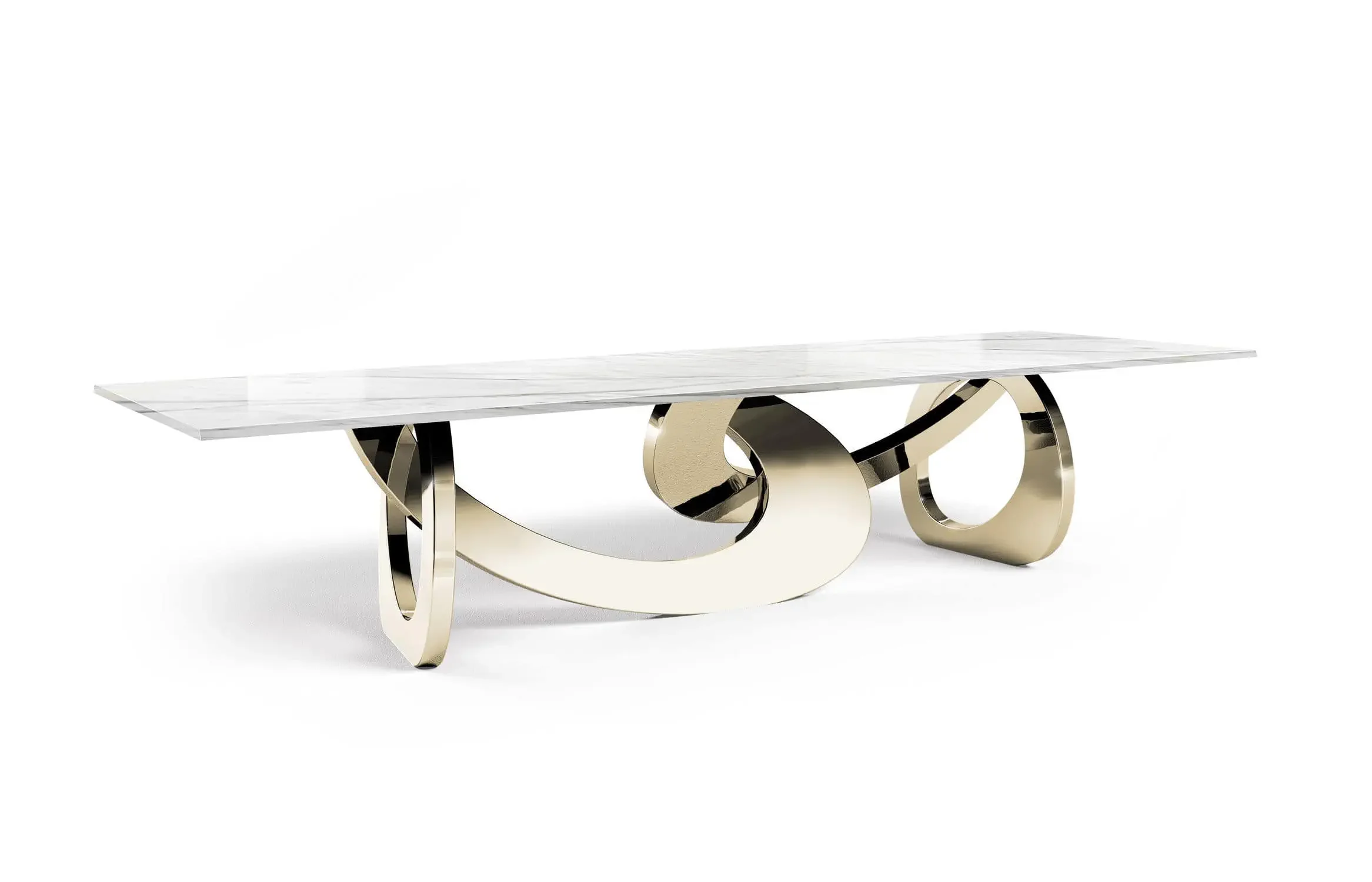 

//Modern Gold Rectangle Long Dining Table For 12 Seaters Luxury Marble Top With Stainless Steel Home Furniture For Dining Room