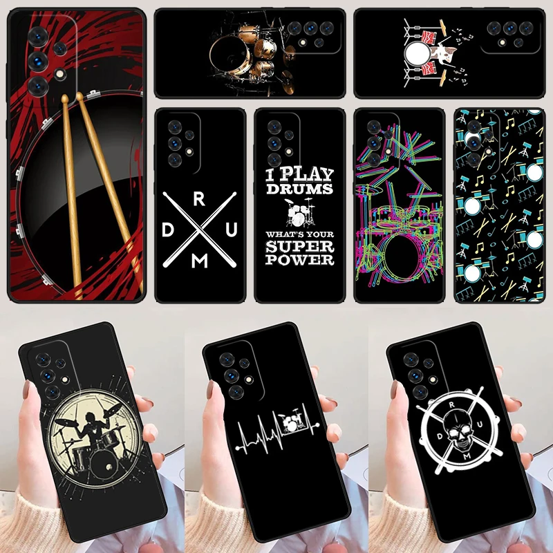 Musical Drum Drumsticks Drummers For Samsung A52 A72 A73 A20e A21S A50 A70 A11 A12 A42 A31 A40 A51 A71 A32 A80 A91 Phone Case