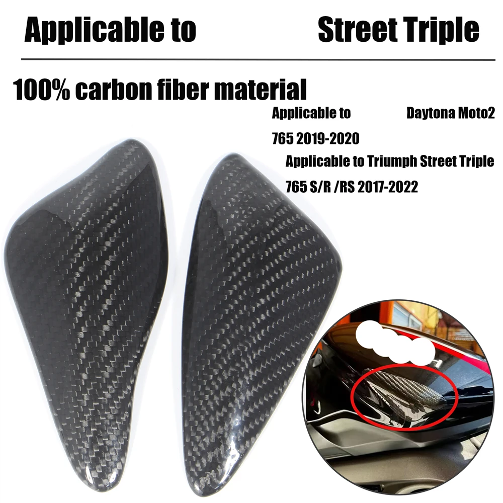 

Fuel Tank Protection Cover Side Cover Motorcycle Carbon Fiber For Triumph Daytona Moto2 765 / Street Triple 765 S R RS 2017-2022