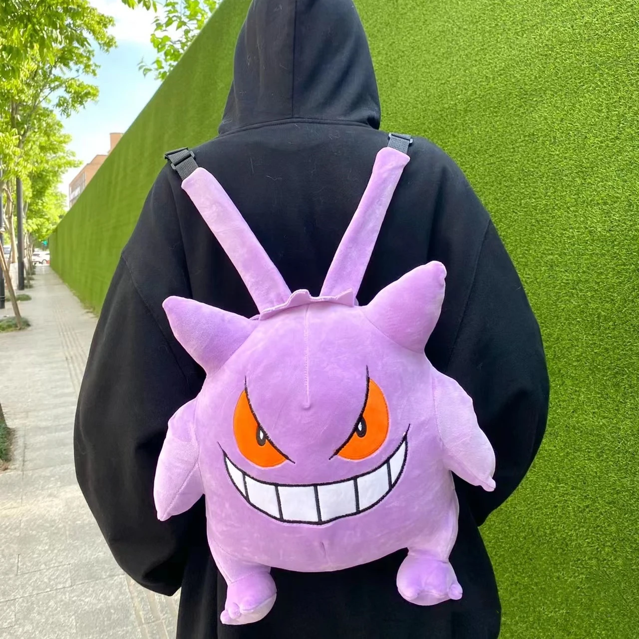 Kawaii Pokemon Gengar zaino peluche borsa Cosplay studente Cartoon School Bag per bambini regalo di compleanno