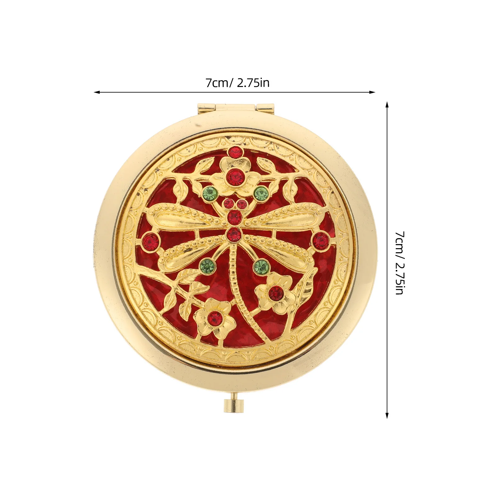 Miroir de maquillage Compact pliable Vintage, Double face, Mini poche de voyage, petit sac à main Portable, pour