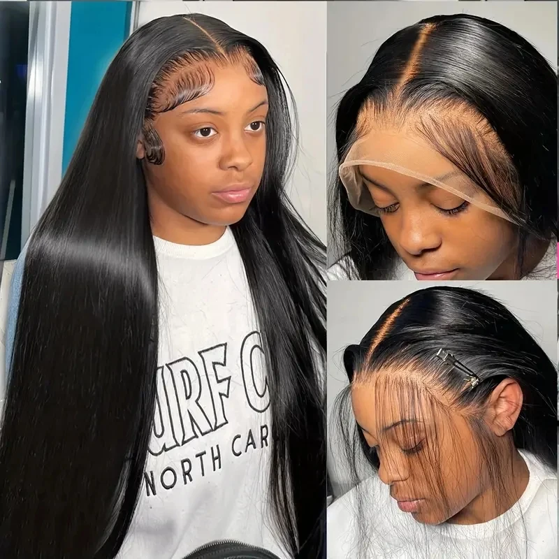 Bone Straight Lace Front Wigs Human Hair HD Lace Frontal Wig 13x4 Lace Frontal Human Hair Wig Pre Plucked Bleached Knots Wigs