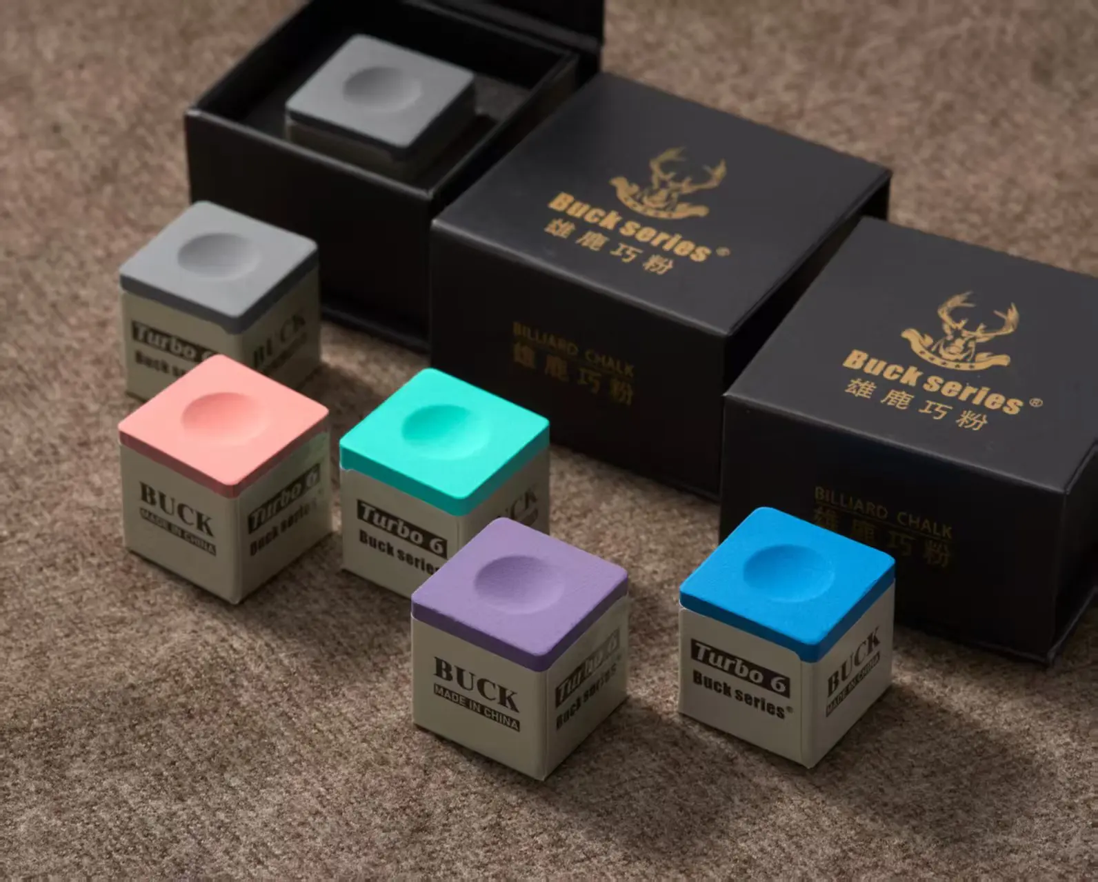 hexagon/Square Shade  Economic BUCK Billiard Accessory Cue Stick Chalk Multi Color 1pc/box