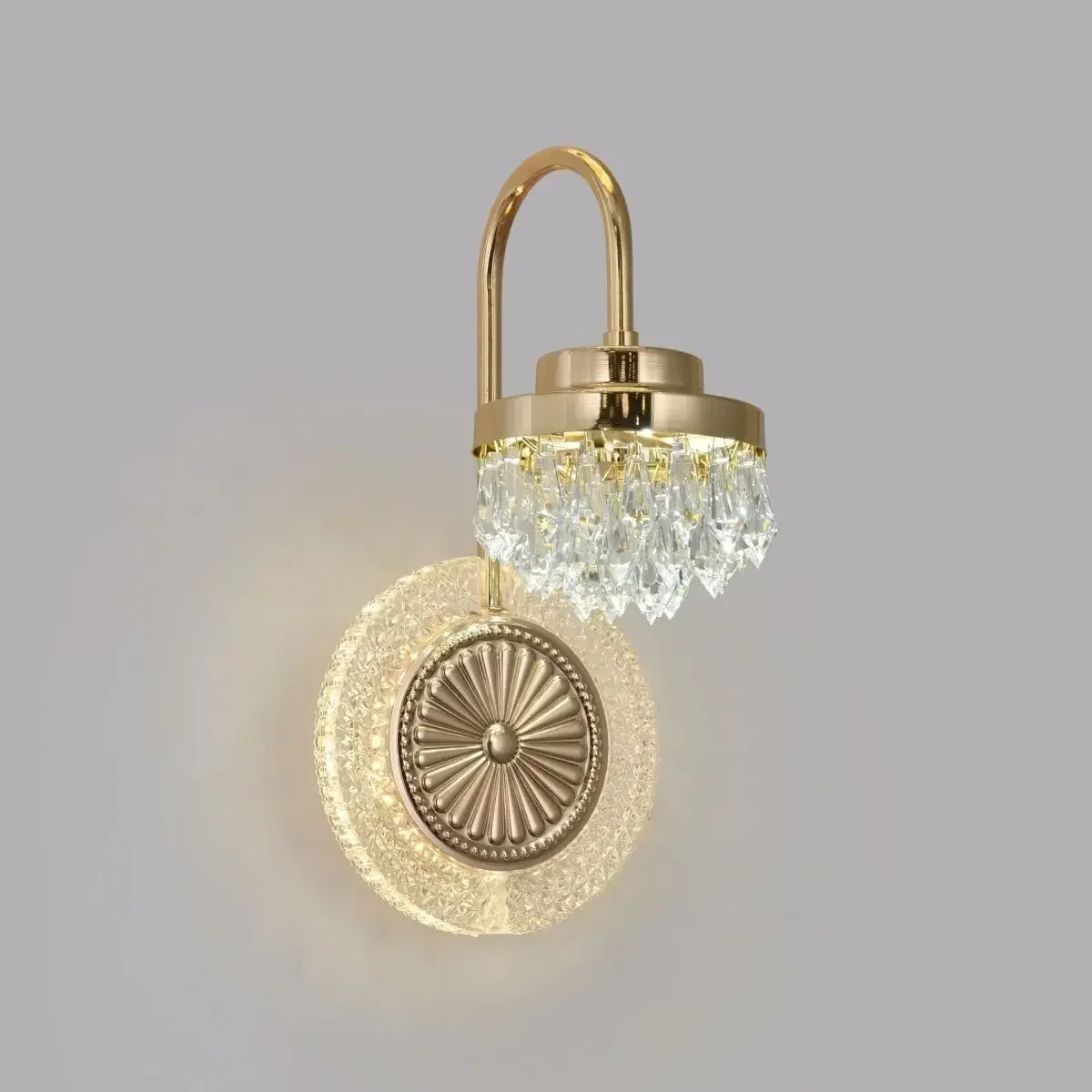 

Modern Gold Crystal Wall Lamp Nordic Stylish Sconce Lighting Fixture for Bedroom Living Room Balcony Hallway Home Decoration