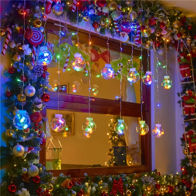 Color/Warm Light Wishing Ball Light String USB with Remote Control 8 Modes, Suitable for Bedroom, Christmas, Wedding, Theme Part