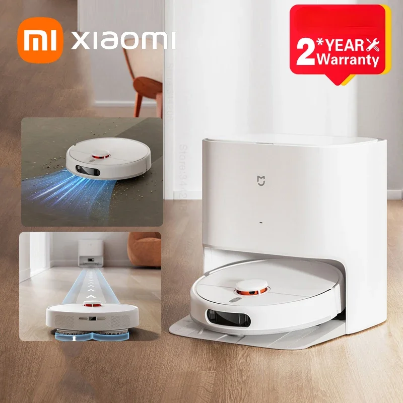 

XIAOMI MIJIA Self Cleaning Robot Vacuum Cleaners Mop 2 Smart Home Sweeping High Speed Rotary Scrubbing 5000PA Cyclone Suction