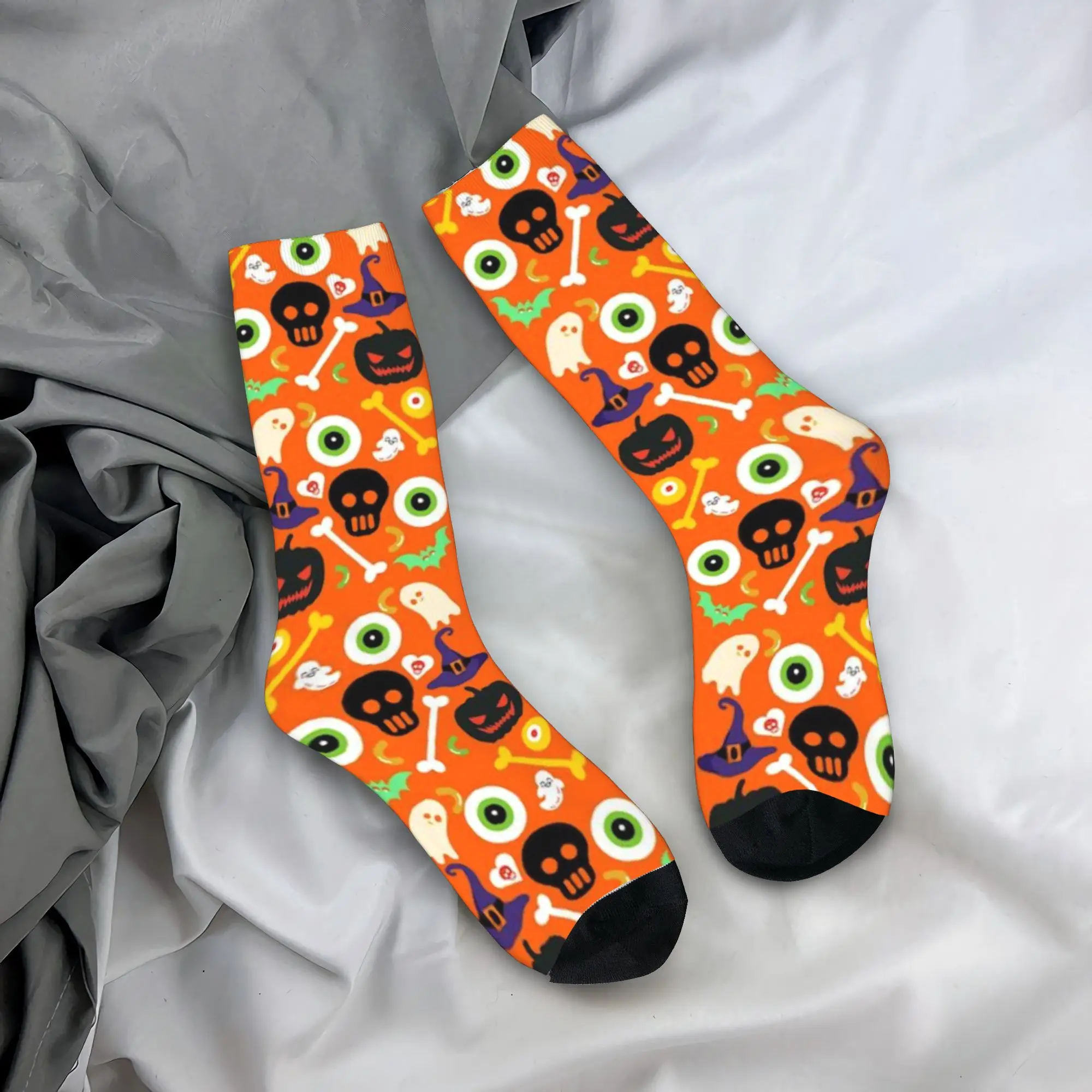 Men's Socks Halloween Pattern Seamless Haloween  Stockings Spring Soft Breathable Socks Printed Running Sports Anti Sweat Socks