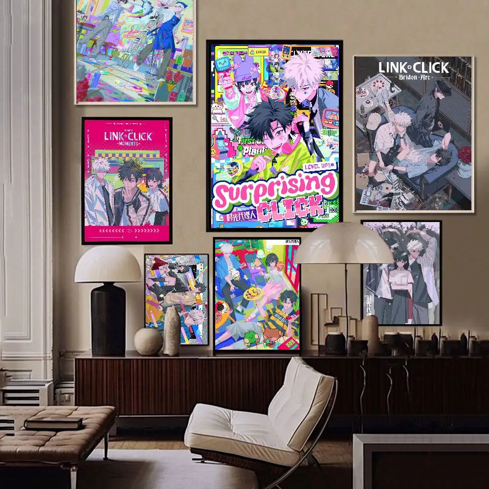 Link-Click 2023 New Anime Classic Vintage Posters Vintage Room Home Bar Cafe Decor Nordic Home Decor