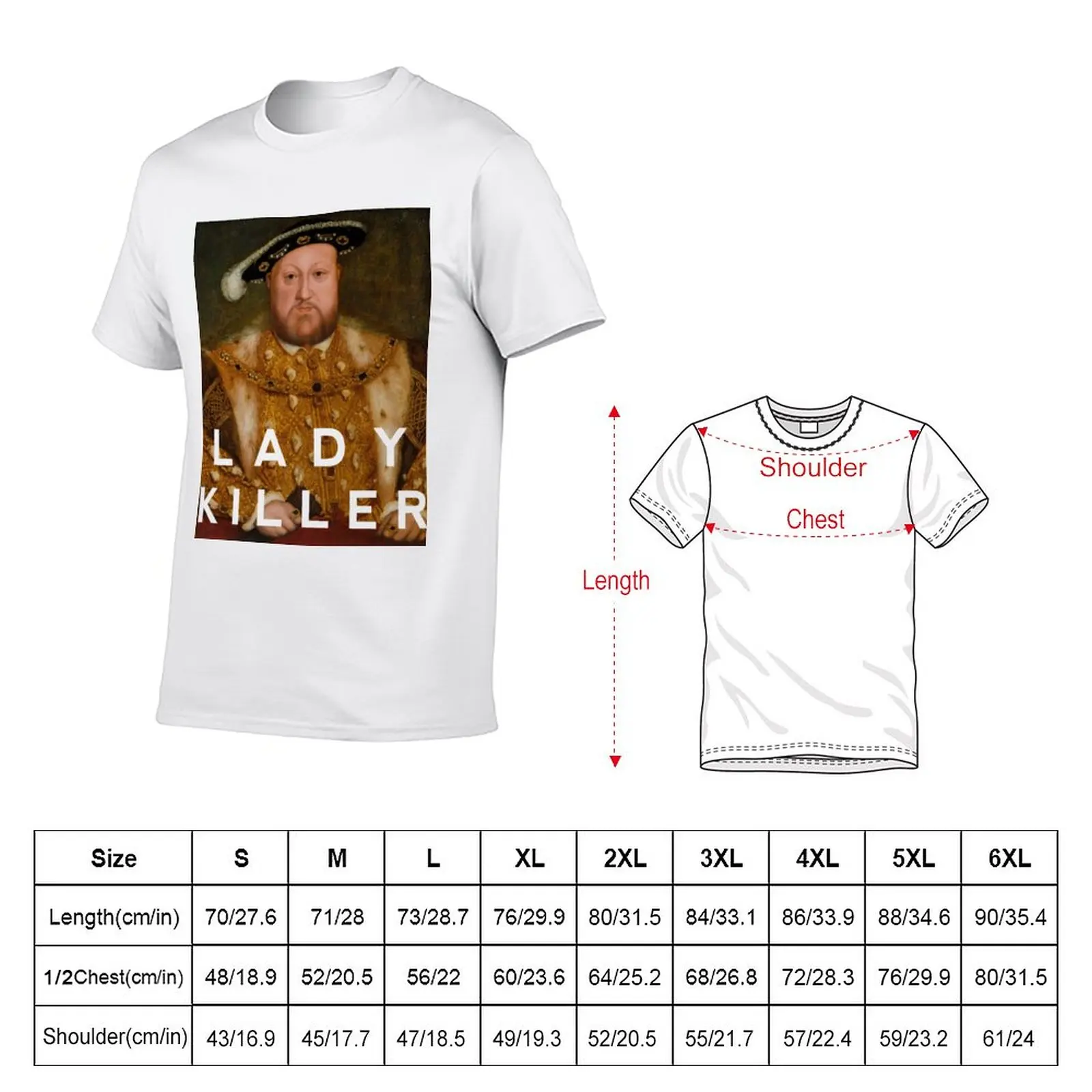 New Henry the VIII - Lady Killer T-Shirt Aesthetic clothing boys white t shirts animal print shirt for boys sweat shirts, men