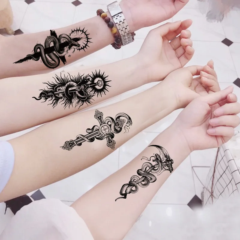 Waterproof Tattoo Sticker Color Black And White More Than 1000 Can Be Combined At Will