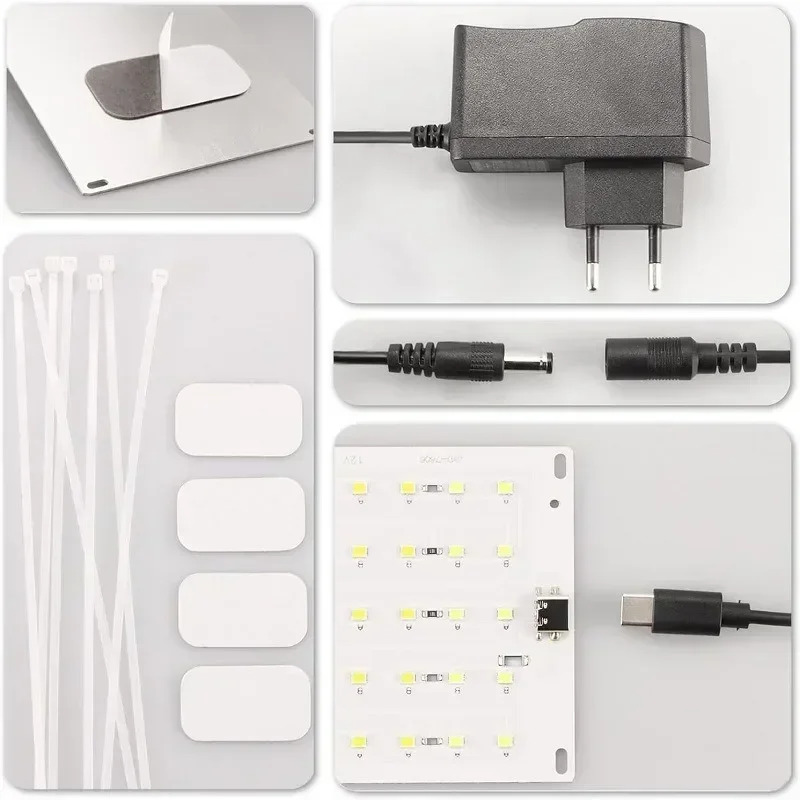 Lampu Pertumbuhan Tanaman LED Dalam Ruangan Akuarium Kuantum Lanskap Pembibitan Spektrum Penuh Waktu Bunga dan Sayuran Lampu Isi Tanaman Hijau