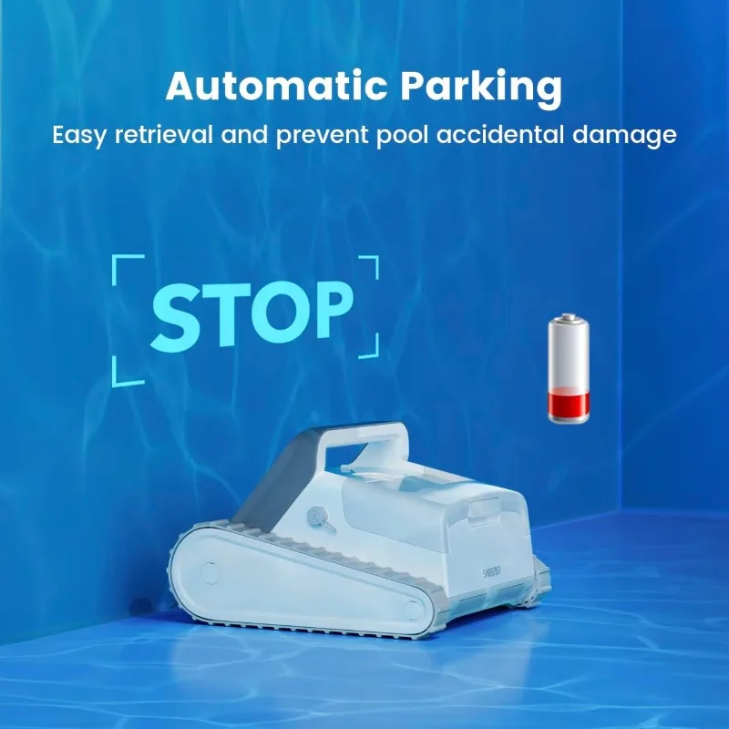 SMOROBOT Pool Cleaning Robot, Cordless Robotic Pool Cleaner for Inground Pools, 150 Mins Runtime, Advanced Brushes