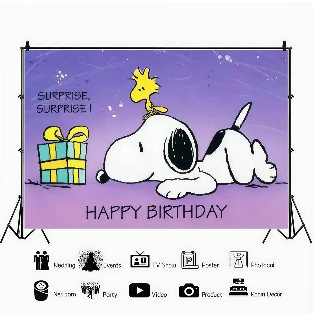 Fotografie-Hintergründe für Kindergeburtstage Kinderporträt-Fotohintergründe Kunst Cartoon S-Snoopys – Detail 12