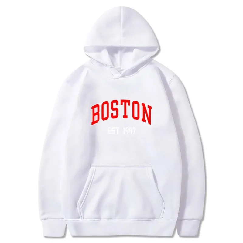 2024 Boston City, USA EST1997 Men's Hoodie Autumn and Winter Hoodie Men's Fashion Hoodie Casual Clothing Outdoor Sports Hoodie