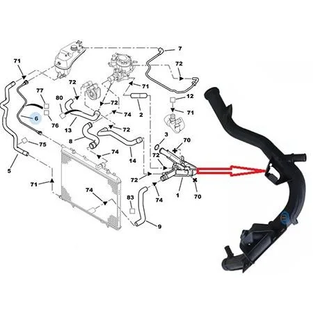 WATER DISTRIBUTION PIPE (IRON) DATING-BERLINGO-XSARA 1.9DİZEL 2003-20 333796401