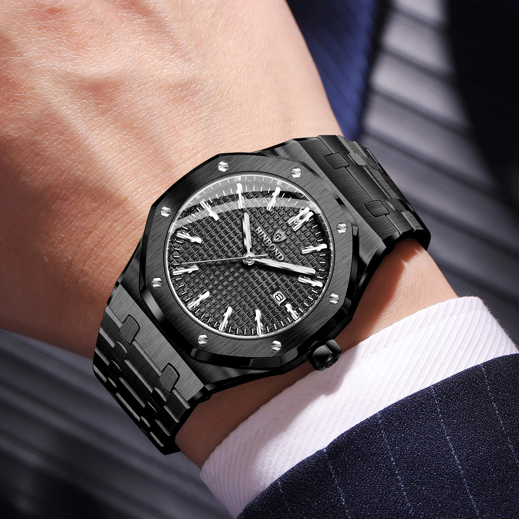 빈본드 오리지널 브랜드 스테인리스 스틸 스트랩 쿼츠 손 - Men'S Accessories Luxury Brands 리뷰 및 가격