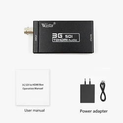 WIISTAR SDI HD-SDI 3G-SDI na HDMI 720p/1080p Adapter konwerter wideo z wbudowanym dźwiękiem