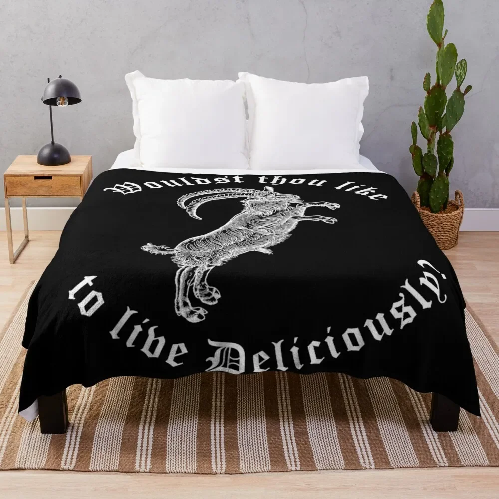 White Phillip: Wouldst Thou Like To Live Deliciously? Throw Blanket Decorative Beds Soft Blankets