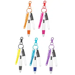 Retractable Shuttle Pen Carabiner Shuttle Pen Compact Multifuction with Buckle Keychain Portable Ballpoint Pen ,